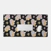 甘いフローラアイスお洒落クリーム – 夏のパターン デスクマット (キーボード&マウス)