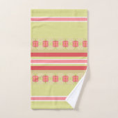 甘いフローラアクセントパターン(の模様が)ある バスタオルセット (ハンドタオル)