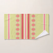 甘いフローラアクセントパターン(の模様が)ある バスタオルセット (ハンドタオル)