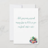 甘いフローラウミガメありがとうノートカード サンキューカード (裏面)