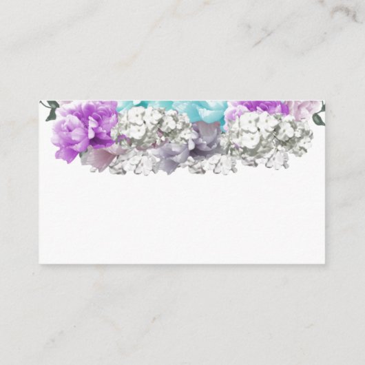 甘いフローラベビーシャワーおむつラッフルカード エンクロージャーカード (裏面)