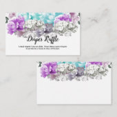 甘いフローラベビーシャワーおむつラッフルカード エンクロージャーカード (正面/裏面)