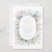甘いフローラリハーサルディナーダスティブルーID1045 招待状 (正面)