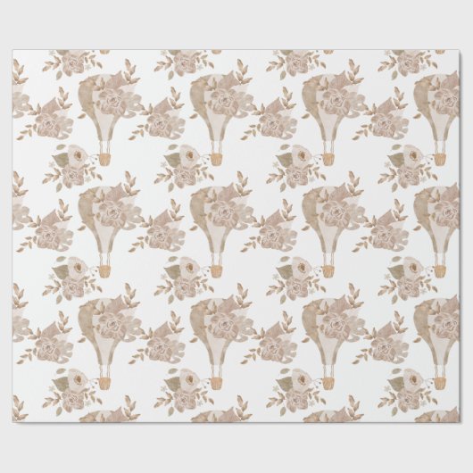 甘いフローラ熱気球 ラッピングペーパー (シーム)