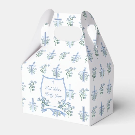 甘いフローラ神聖なバプテスムファースト聖餐式クレスト フェイバーボックス (正面サイド)