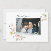 甘いフローラ結婚の写真サンキューカード サンキューカード (正面)