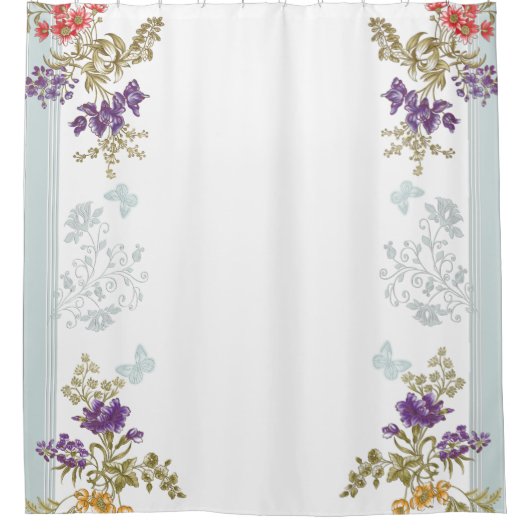甘いフローラ茎シャワーカーテン シャワーカーテン (正面)
