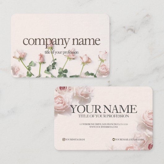 甘いフローラ 名刺 (正面/裏面)