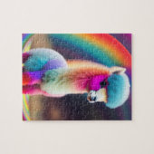 甘いフワフワ可愛いアルパカラフルカ ジグソーパズル (横)