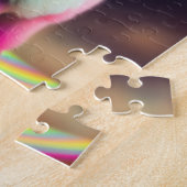 甘いフワフワ可愛いアルパカラフルカ ジグソーパズル (側面)