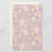 甘いブドウつる植物の背景 便箋 (正面/裏面)