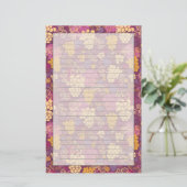 甘いブドウつる植物の背景 便箋 (スタンド正面)