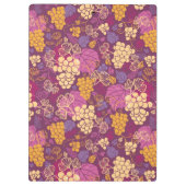 甘いブドウつる植物パターン背景 クリップボード (裏面)