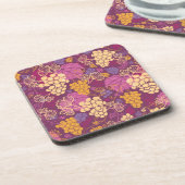 甘いブドウつる植物パターン背景 コースター (左側)