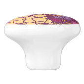 甘いブドウつる植物パターン背景 セラミックノブ (側面)