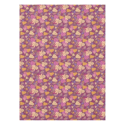 甘いブドウつる植物パターン背景 テーブルクロス (正面)