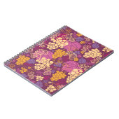 甘いブドウつる植物パターン背景 ノートブック (左側)