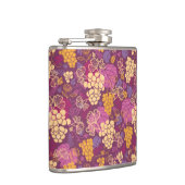 甘いブドウつる植物パターン背景 フラスク (右)