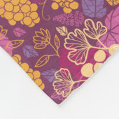 甘いブドウつる植物パターン背景 フリースブランケット (角)