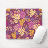 甘いブドウつる植物パターン背景 マウスパッド (マウス)