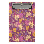 甘いブドウつる植物パターン背景 ミニクリップボード (正面)