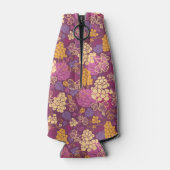 甘いブドウのつる植物パターンの背景 ボトルクーラー (裏面)