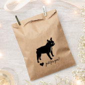 甘いブフランスのルドッグ フェイバーバッグ (クリップ留めされた状態)