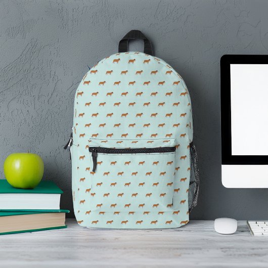 甘いブルドッグのパタパーソナライズされたーン プリントバックパック