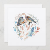 甘いブルーバードカップルの水色とフローラ (正面/裏面)