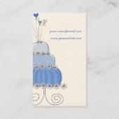 甘いブルーベリーのウエディングケーキのカスタムなプロフィールカード/ 名刺 (裏面)