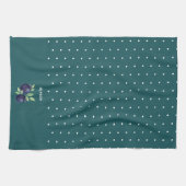 甘いブルーベリーの水彩の手絵を描形 キッチンタオル (横)