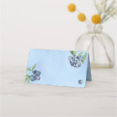 甘いブルーベリーの水色 プレイスカード (裏面)