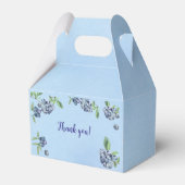 甘いブルーベリーウォーターカラーベビーシャワー フェイバーボックス (裏面サイド)