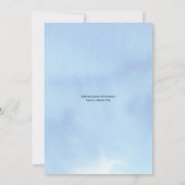 甘いブルーベリーウォーターカラーベビーシャワー 招待状 (裏面)