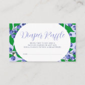 甘いブルーベリーブルーベビーシャワーオムツラッフル エンクロージャーカード (正面)