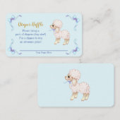 甘いブルーボーイラムベビーシャワーオムツラッフル エンクロージャーカード (正面/裏面)