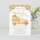 甘いベイビーはミツバチの赤ちゃんシャワーを途中にある 招待状 (スタンド正面)