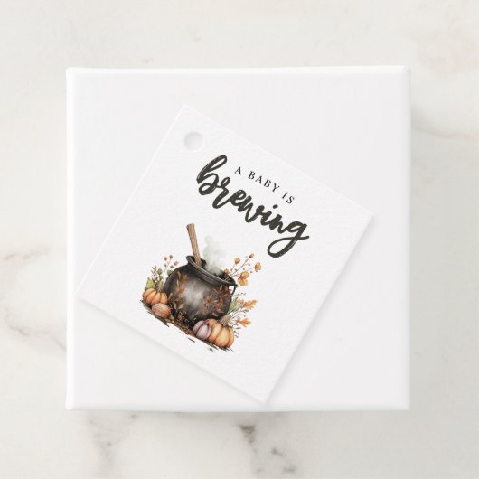 甘いベビーがハロウィーンの赤ちゃんシャワーを醸造している フェイバータグ (インサイチュ)