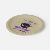 甘いベビーがハロウィーンの赤ちゃんシャワーを醸造している ペーパープレート (アングル)