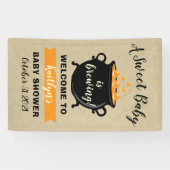 甘いベビーがハロウィーンの赤ちゃんシャワーを醸造している 横断幕 (横)