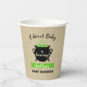 甘いベビーがハロウィーンの赤ちゃんシャワーを醸造している 紙コップ (正面)
