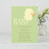 甘いベビーで緑のベビーシャワー招待状 招待状 (スタンド正面)