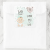 甘いベビーとクマのバルーン スクエアシール (バッグ)