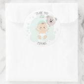 甘いベビーとクマのバルーン ラウンドシール (バッグ)