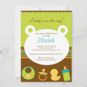 甘いベビーのアイコン少女またはボーイベビーシャワー 招待状 (正面)