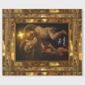 甘いベビーのイエス・キリストのクリスマス(15のft)の光沢のある垂直 ラッピングペーパー (フラット)