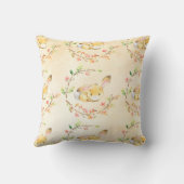 甘いベビーのバニーのベビーの誕生Statsの枕 クッション (裏面)