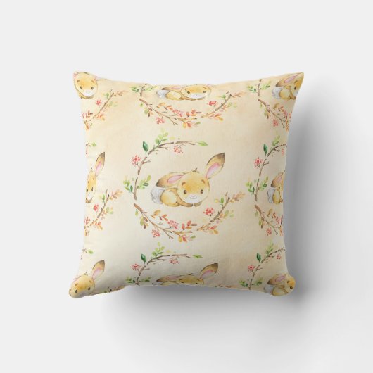 甘いベビーのバニーのベビーの誕生Statsの枕 クッション (裏面)