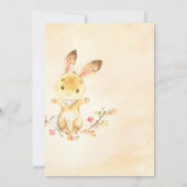 甘いベビーのバニーのベビーシャワー 招待状 (裏面)