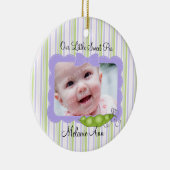 甘いベビーエンドウ豆の写真 セラミックオーナメント (右)